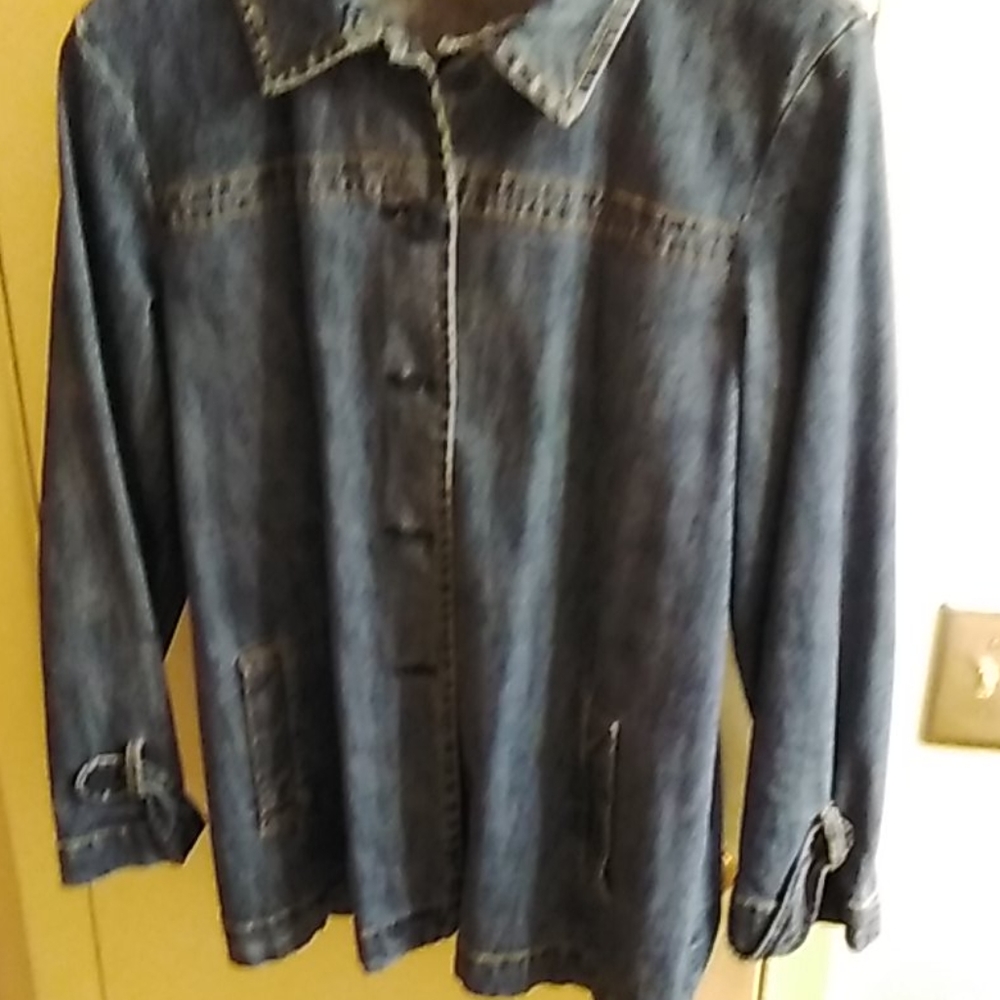 Denim swing coat